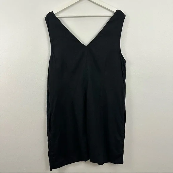 J. Crew Linen Black Sleeveless Dress Women's Size XL - Picture 2 of 4